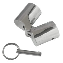 2X Pole Railing Mast Canopy Pull Pin Tube Pipe Swivel Coupling Connector Boat Hardware Accessories 25mm