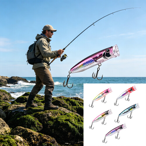 Leurres professionnels de pêche à corps dur avec un-5S. 2