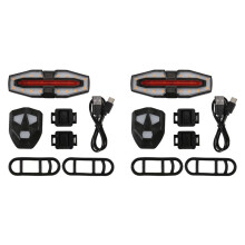 2X Elektroroller Blinker Rücklicht USB Wiederaufladbar mit Fernbedienung Signallicht LED
