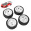 4 pezzi ruote e pneumatici RC TT01 TT02 XV01 68.5x27mm bianco 1