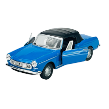 WELLY OLD TIMER PEUGEOT 404 CABRIOLET WITH A ROOF BLUE 1:34 NEW METAL MODEL