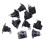 60pcs Black XLR 3pin Female Jack Panel Mount Chassis PCB Socket Connector 8