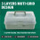 3-Layer Plastic Dividing Storage Box  Organizer and Storage with Adjustable Spacers Portable Handled Organizer 4