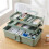 3-Layer Plastic Dividing Storage Box  Organizer and Storage with Adjustable Spacers Portable Handled Organizer 5