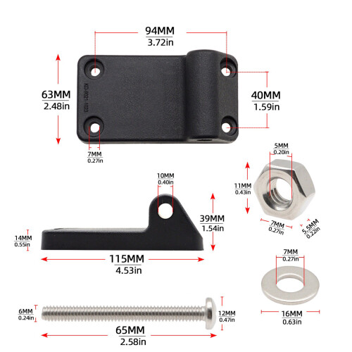 Universal Downrigger Mounting Base Plate Deep Sea Trolling 2