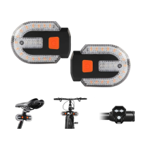 Bike Tail Light with Turn Signal, Split Bicycle Rear Lights Wireless Remote Control USB Rechargeable Turn Signal Bike Taillights for Cycling(Black)