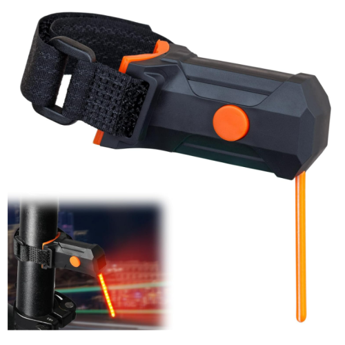 LED Bicycle Tail Light, Red Flowing Taillight, 3 Modes, USB Rechargeable(Black)