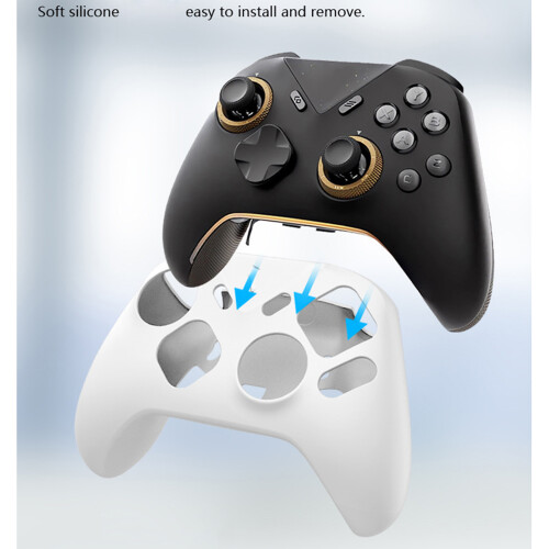 Wireless Gaming Controller Scratchproof Case Silicone-White 2