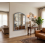 Arch Window Grey Plastic Grid Wall Mirror 76x50Cm 2