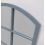 Arch Window Grey Plastic Grid Wall Mirror 76x50Cm 5