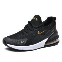 (Black gold, 39) Men Women Lightweight Breathable Non Slip Running Shoes Comfort Casual Athletic Sneakers
