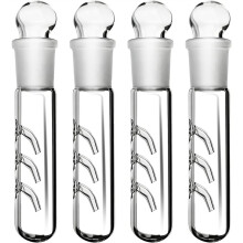 Paquete de 4 Trampas de Vidrio para Caracoles, Sanguijuelas y Terrarios, con Tres Orificios, para Atrapar Camarones, Gusanos y Planarias, Accesorios