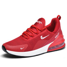 (Big red, 43) Men Women Summer Mesh Cushion Running Shoes Shock Absorb Non Slip Casual Couple Sneakers