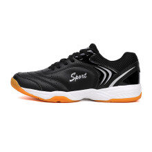 (Black, 46/280) Men & Women Breathable Badminton Tennis Table Tennis Shoes Lightweight Outdoor Casual Sports Sneakers