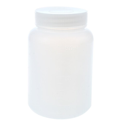 20X Laboratory Chemical Storage Case White Plastic Widemouth Bottle 500mL 1
