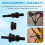 Hand Rivet Nut Riveter Tool Part Threaded Mandrel Replacement for Hand Nut Rivet SAE 1/4-20 2 Pack 4