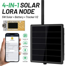 Kit Panneau Solaire pour Meshtastic 5W avec Répéteur Solaire LoRaWAN Solaire MeshCore Heltec Wireless Tracker V2, 28 DBm, 915 MHz