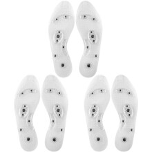 3Pairs Acupressure Magnetic Massage Insoles, Foot Massage Shoe-Pad Foot Therapy Reflexology Pain Relief Shoe Insoles B