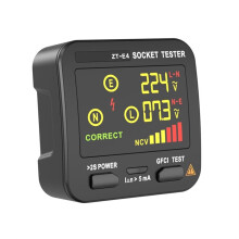 ZOYI Socket Tester, Plug Tester for Electrical Outlets,ZT-E4, Leakage Detector with GFCI Test, Electrical Circuit Tester US Plug