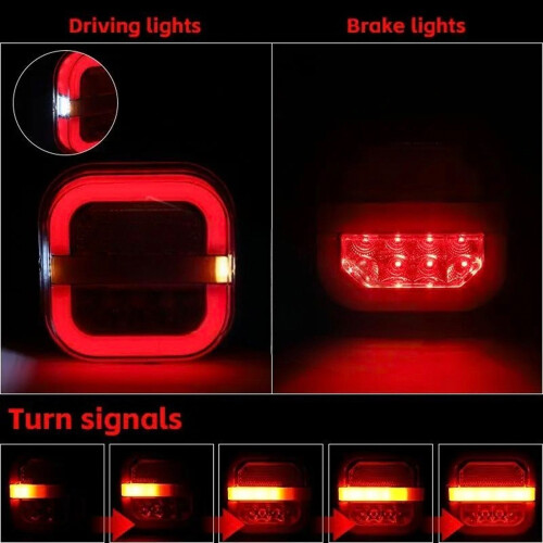 Pair High Brightness LED Trailer Tail Lights with-1 2
