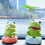 Frogs Cats Design Figurine For Tabletop Display Cartoon-Style3 2