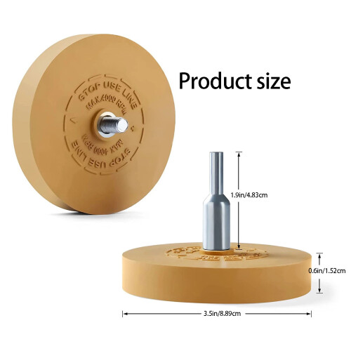 5pcs 3.5 Inch 88mm Diameter Rubber Buffing Wheel For Car 2