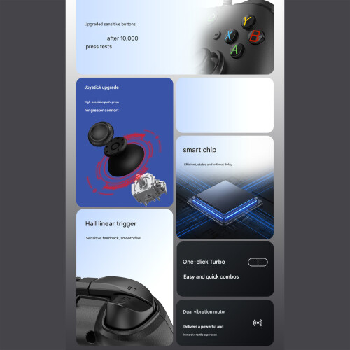 Ergonomische, uiterst nauwkeurige gamingcontroller met-Wit 2