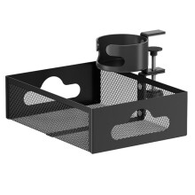 Schreibtisch-Organizer mit Schublade und Kabelmanagement-Ablage für Zuhause, Schwarz
