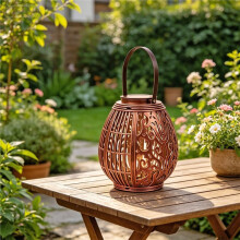 2PCS Solar Lanterns Outdoor Garden Hanging Lanterns Retro Design Garden Lantern Vintage Design for Yard Table Patio