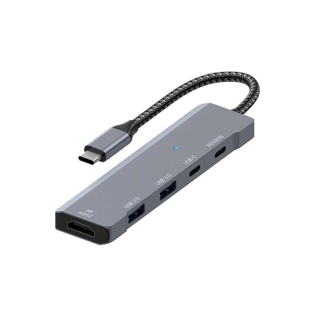5 In 1 Type-C Hub To 4K 60Hz 5Gbps Hub Usb Hdtv Type C To Usb 3.0 Pd 100W Adapter For Pc Accessories Usb Hub 4711080800652