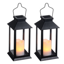 2PCS Solar Lanterns Outdoor Garden Hanging Lanterns Retro Design Garden Lantern Vintage Design for Yard Table Patio
