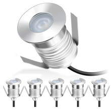Outdoor Recessed LED Lights, 12-24V Low Voltage Landscape in Ground Well Light, Underwater Pond Light,6 Pack