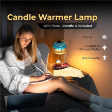 Mozaïek Kaarsenwarmer met Dimmer - Elektrische Waxbrander met Glas-in-Lood, -Stijl Turkse Lamp met Amerikaanse Stekker