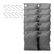 10 Stuks Geurabsorbers met Actieve Kool voor Sterke Geuren in Auto, Kast, Schoenenkast en Kelder. 10 Geurabsorberende Zakjes met Actieve Kool