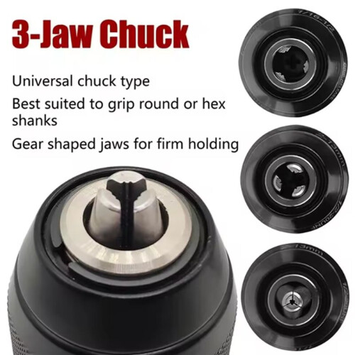 1/2-20UNF 13mm Keyless Drill Chuck Hex Shank/SDS/Socket Square Female Adaptor Hardware Tool Professional 2