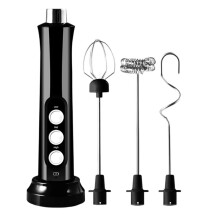 Wireless Rechargeable Electric Milk Frother Handheld Foam Maker for Latte, Cappuccino, Hot Chocolate - USB Rechargea