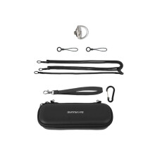 Portable Storage Bag with Hanging Strap for Osmo Pocket 4 3 Waterproof Carrying Case Anti-Scratch Handbag Black
