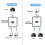 2 Port Gigabit Network  RJ45  Network Splitter Cable Extender 2 Way External Network Switcher Splitter-White 3