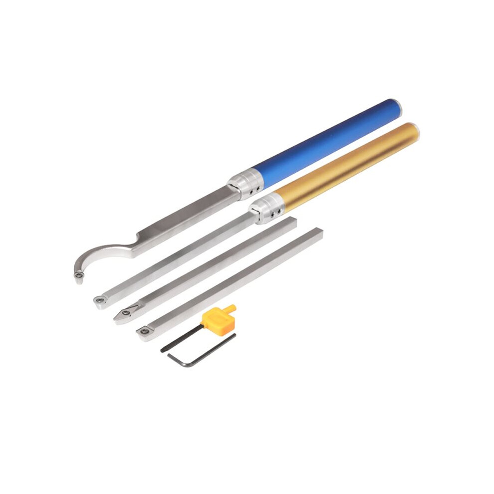 6-In-1 Woodturning Tool Set With Carbide Inserts And Swan Neck Aluminum Handle For Woodworking Lathe 4713096264565
