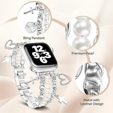Süßer Riemen für Watch Armbänder für Frauen 40mm 38mm 41mm 42mm 46mm 44mm 45mm 49mm, Stilvolles Cowboy-Kettenarmband