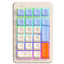Clavier Numérique Sans Fil M21 2.4G Mode Double 21 Touches Rétroéclairé RGB Trois Couleurs Numpad pour Ordinateur Portable PC B