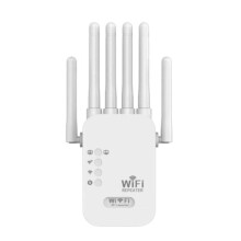 Répéteur WiFi Sans Fil 1200 Mbps Double Bande 2,4 GHz/5 GHz, Routeur Amplificateur de Signal Longue Portée, Prise UE