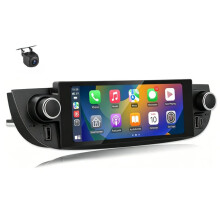 Radio de Voiture pour 500 2007-2015 Lecteur Multimédia Sans Fil Carplay pour Android Auto 6,86'' Stéréo BT FM Caméra de Recul