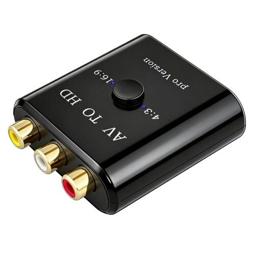 Convertitore AV A  Compatibile CVBS L/R Video Box, Adattatore AV Supporta Input Composito NTSC PAL A  Compatibile