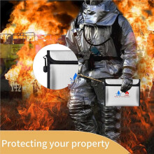 4-Pack Fireproof and Waterproof Document Bag - 9 Inch X 7 Inch Large Safe Bag for Documents, Cash, Files with Zipper