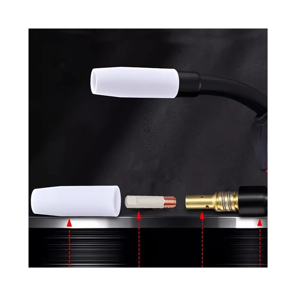 14Pcs Mb15ak Mig Coated Anti-Spill Welding Nozzle European Airless Welding Accessories Ceramic Protective Cover 1.2Mm 4713642847594