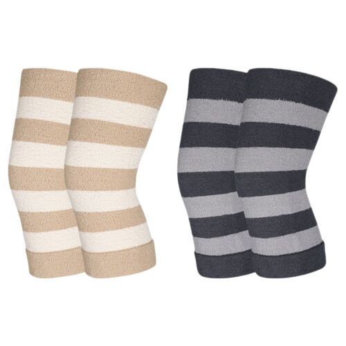 1 Pair Ergonomic Knee Support Sleeves Secures Fit-Apricot S 1