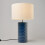 Litecraft Erin Embossed Ceramic Table Lamp - Blue 2