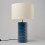 Litecraft Erin Embossed Ceramic Table Lamp - Blue 3