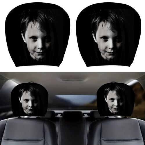 Car Headrest Covers Designed With Bold Funny Face Faces-Type B 2